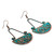 Traditional Oxidized Copper Dangle Earrings from Armenia 'Swirl Touch'