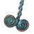 Torsade and Spiral-Themed Oxidized Copper Dangle Earrings 'Spiral Allure'