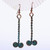 Torsade and Spiral-Themed Oxidized Copper Dangle Earrings 'Spiral Allure'
