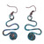 Spiral-Themed Copper Dangle Earrings with Oxidized Finish 'Whirlwind Splendor'