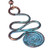 Oxidized Copper Dangle Earrings with Spiral Motif 'Swirlscape'