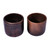 Pair of Handcrafted Brown Terracotta Decorative Flower Pots 'Nature Marks'