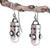 Classic Sterling Silver and Cultured Pearl Dangle Earrings 'Sea Lights'