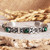 Oxidized Classic Sterling Silver and Malachite Cuff Bracelet 'Traveler's Blessing'