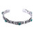 Oxidized Classic Sterling Silver and Malachite Cuff Bracelet 'Traveler's Blessing'