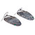 925 Silver Synthetic Blue and Green Sapphire Dangle Earrings 'Ancestral Inspiration'