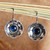 Sterling Silver Blue Synthetic Sapphire Dangle Earrings 'Armenian Wonders'