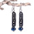 Traditional Oxidized Synthetic Sapphire Dangle Earrings 'Magical Fruits'