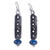 Traditional Oxidized Synthetic Sapphire Dangle Earrings 'Magical Fruits'