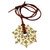 Sun-Themed Faux Leather Cord and Brass Pendant Necklace 'Solar Armenia'