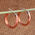 Copper Hoop Earrings with Polished Finish from Armenia 'Polished Elegance'