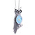 Owl-Themed Natural Flower Sterling Silver Pendant Necklace 'Sage's Memories'