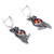 Owl-Themed Red Flower Sterling Silver Dangle Earrings 'Sage's Romance'