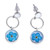 Modern Round Resin-Coated Natural Flower Dangle Earrings 'Moments  Memories'