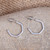 Geometric Minimalist Sterling Silver Half-Hoop Earrings 'Geometric Minimalism'