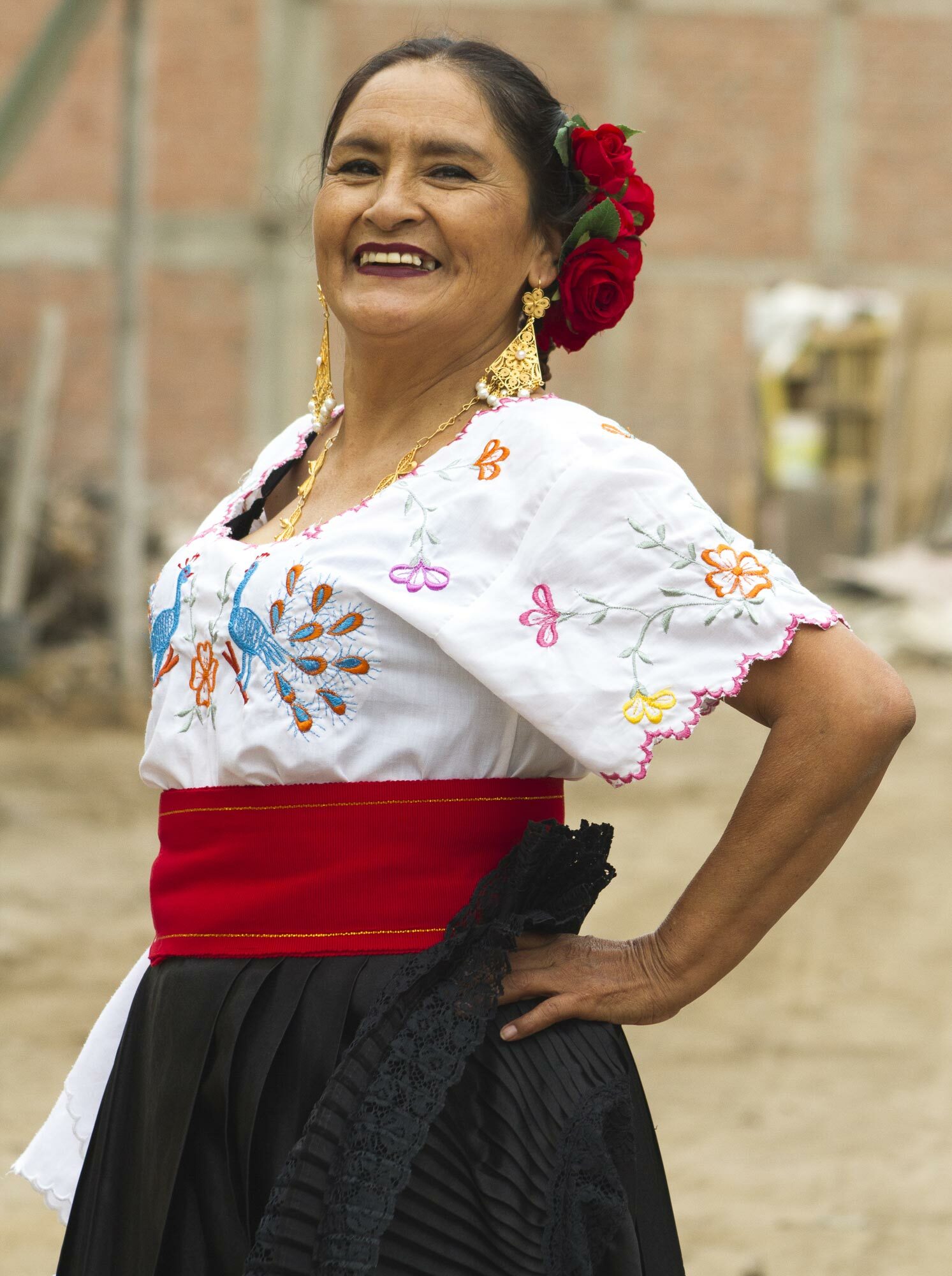 Over the Top Pink Peruvian Earrings