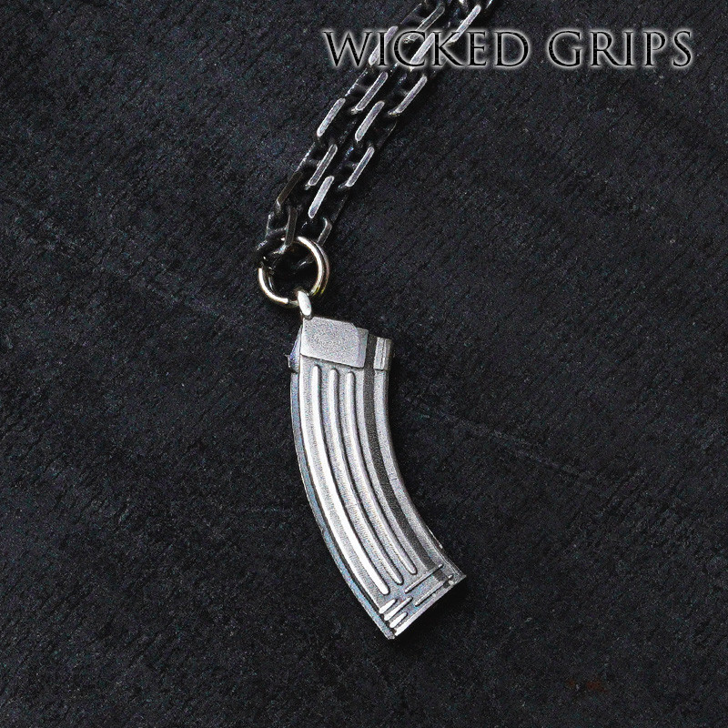 Silver AK-47 Magazine Pendant