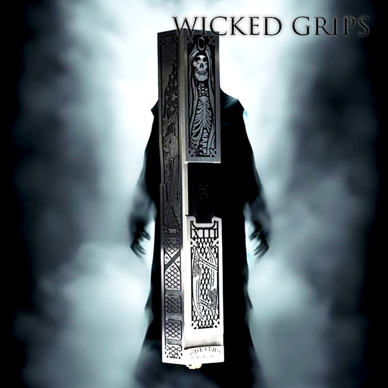 Glock 19 Custom Engraved DEATH TAROT 13 Slide Stainless