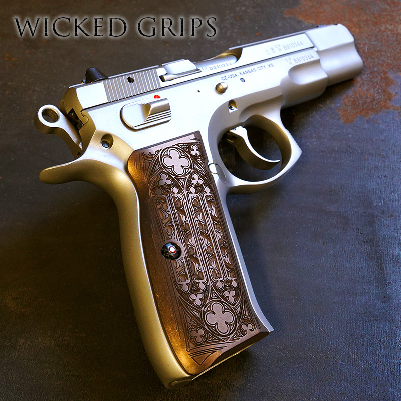 CUSTOM CZ75 PISTOL GRIPS PVD BRONZE GOTHIC