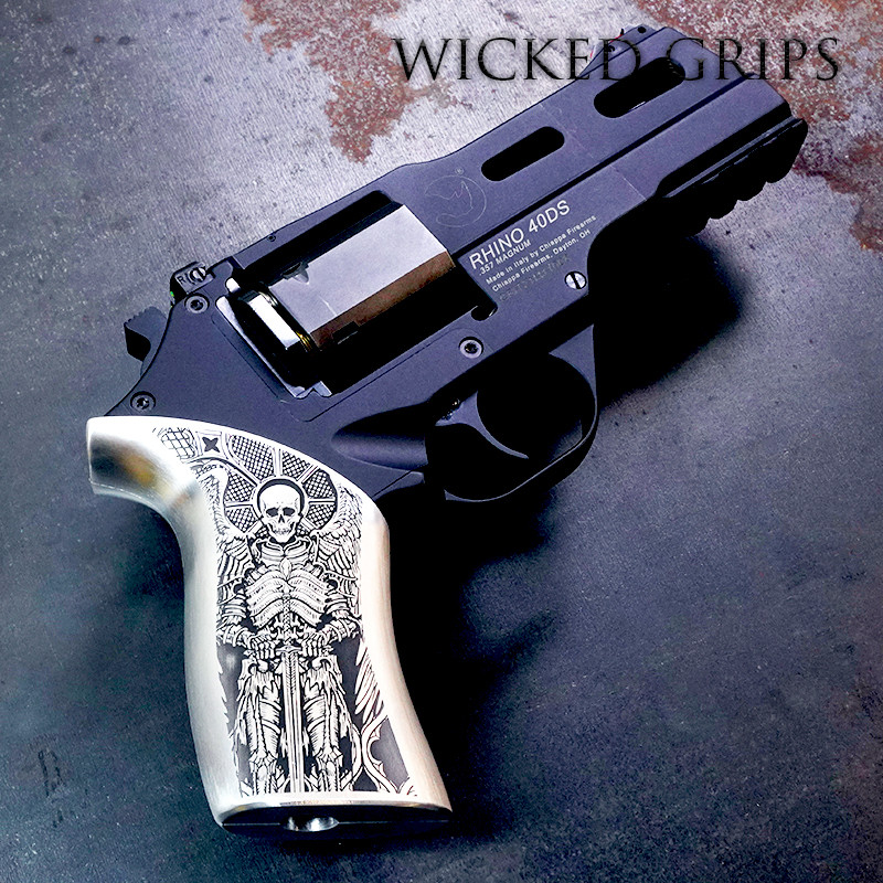 RHINO REVOLVER GRIPS ALUMINUM PAX PER MORTEM