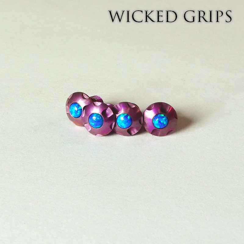Choose your color - Anodized Titanium 1911 Gemstone Grip screws