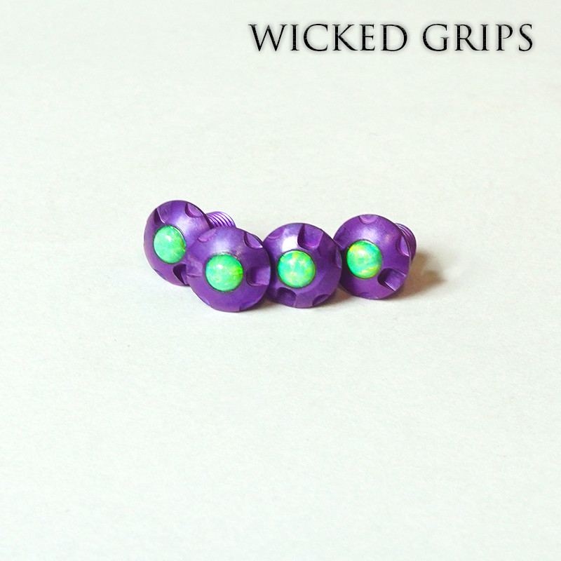 Choose your color - Anodized Titanium 1911 Gemstone Grip screws
