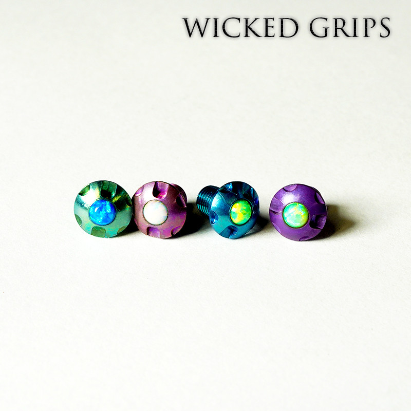 Choose your color - Anodized Titanium 1911 Gemstone Grip screws