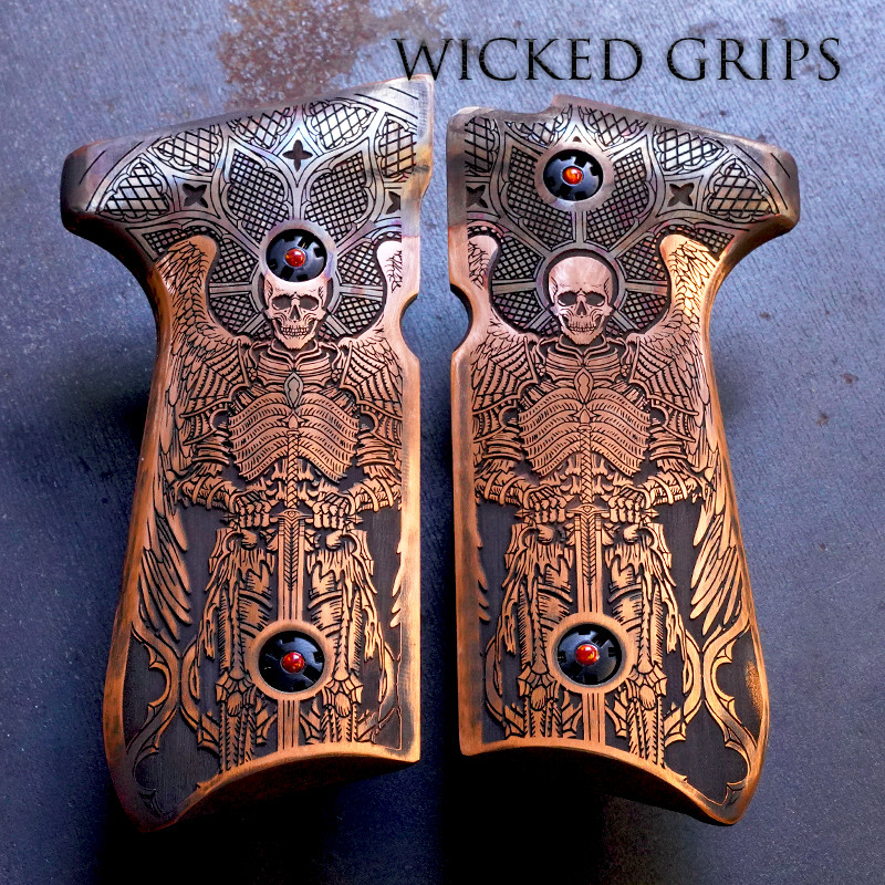CUSTOM BERETTA 92FS GRIPS JAPANESE BIRDS-848555