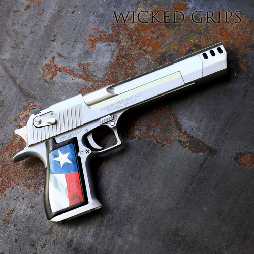 CUSTOM DESERT EAGLE PISTOL GRIPS TEXAS FLAG V2