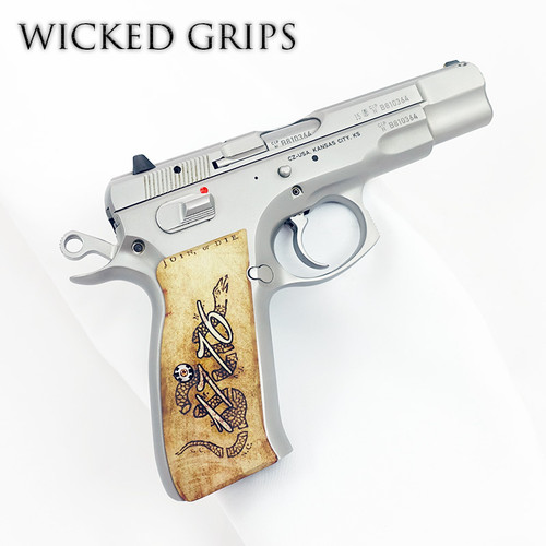 CZ-75 CUSTOM PISTOL GRIPS 1776 JOIN OR DIE