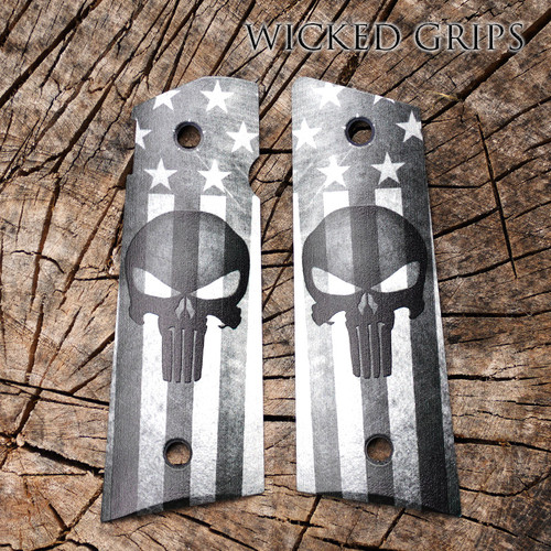 CUSTOM 1911 THIN PISTOL GRIPS AMERICAN PUNISHER