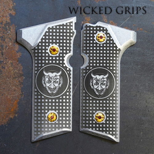 BERETTA 92X PISTOL GRIPS WG DEVIL BRAND BLOCK TEXTURE