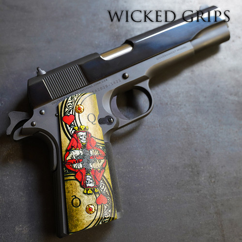 THE QUEENS 1911 PISTOL GRIP ART SERIES - Stand out with our Queen Art Grips - Great Style, Great Strength