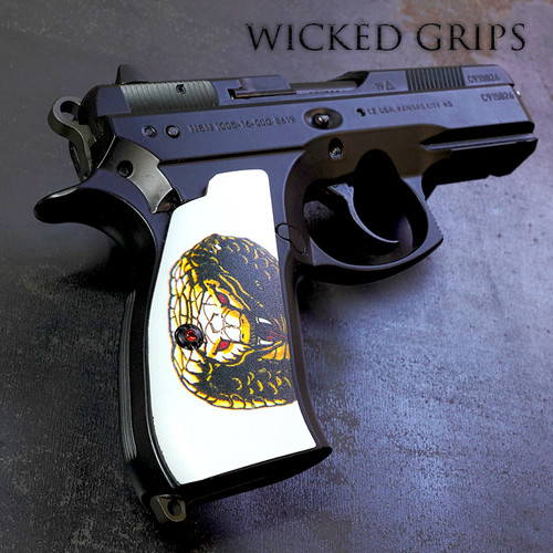 CZ75 PO1 Compact Handgun Grips - Machined G10  Made in the U.S.A in the legendary Cobra Art