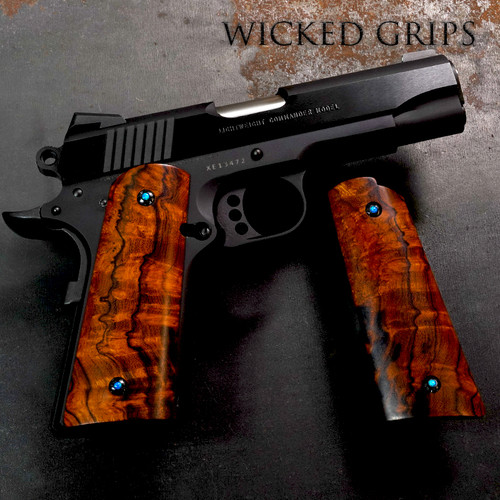 SIGNATURE SERIES 1911 GRIPS DESERT IRONWOOD BURL SET 064