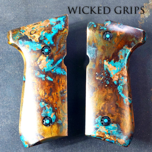 SOLID COPPER BERETTA 92FS SHIPWRECK PATINA FINISH 003