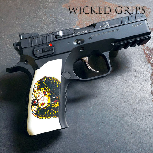 CZ Handgun Grips - Shadow 2 Compact Machined G10 in the legendary Cobra Art