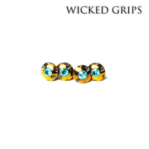 1911 Screws High Polish GOLDEN BRONZE Titanium Gemstone