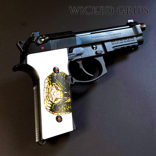 Copy of CUSTOM BERETTA 92X FRAME SAFETY GRIPS COBRA