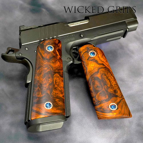 ELITE SIGNATURE SERIES 1911 GRIPS DESERT IRONWOOD BURL SET 135