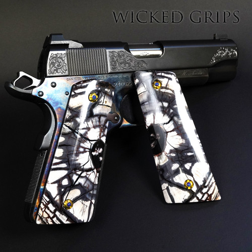 Rare Ivory Mammoth Tusk Grips for 1911 Handguns - Proudly crafted in the USA