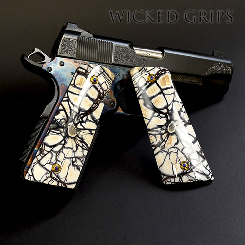 Unique features of Mammoth Tusk for 1911 Handgun grips - Stunning
