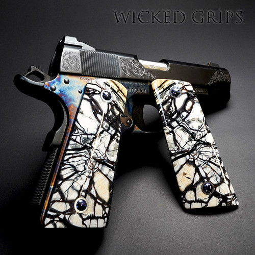 1911 PISTOL GRIPS MAMMOTH TUSK IVORY SET 126