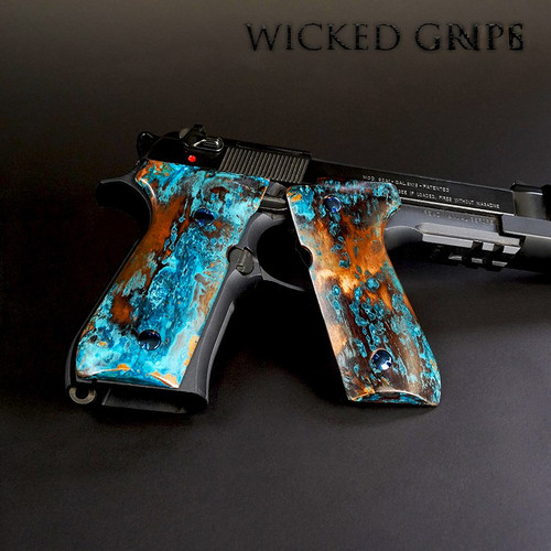 SOLID COPPER BERETTA 92FS SHIPWRECK PATINA FINISH 048