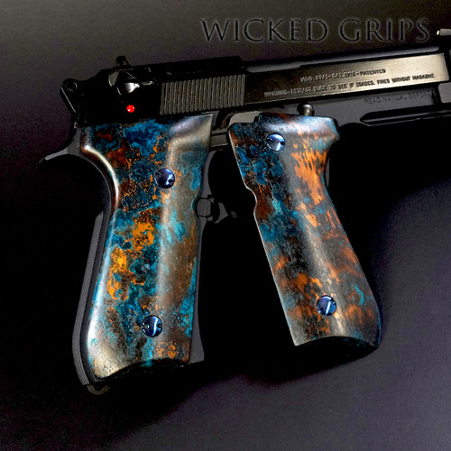 SOLID COPPER BERETTA 92FS SHIPWRECK PATINA FINISH 052