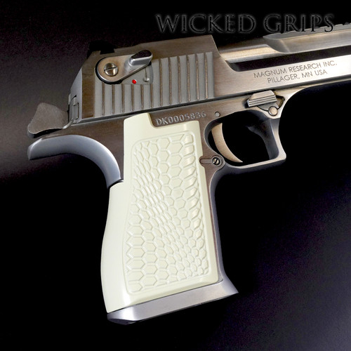 DESERT EAGLE PISTOL GRIPS CERAKOTE IVORY HEXWAVE