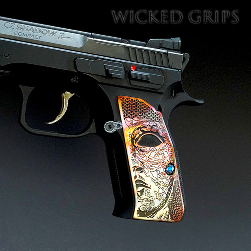 CZ SHADOW 2 COMPACT COPPER GUN GRIPS KINGDOM OF HEAVEN LEPER KING SERIES