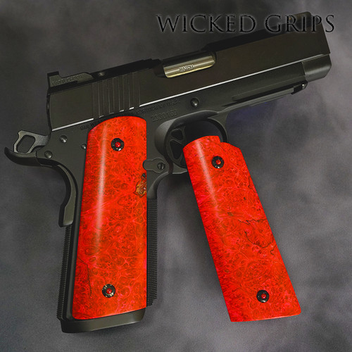 ELITE SIGNATURE SERIES 1911 GRIPS BOX ELDER BURL SET 066