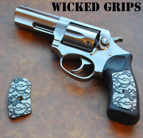 CUSTOM RUGER SP101 GRIPS BLACK LACE VERSION 2