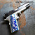 1911 PISTOL GRIPS BLUE PVD CHERRY BLOSSOM